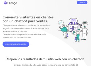 How cliengo.com looks like on a tablet such as an iPad.