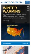 How climatecentral.org looks like on a mobile device such as an iPhone.