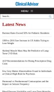 How clinicaladvisor.com looks like on a mobile device such as an iPhone.