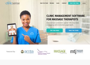 How clinicsense.com looks like on a tablet such as an iPad.