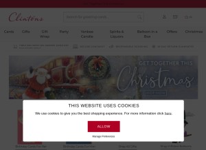How clintonsretail.com looks like on a tablet such as an iPad.