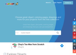 How clipart.email looks like on a tablet such as an iPad.