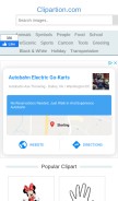 How clipartion.com looks like on a mobile device such as an iPhone.