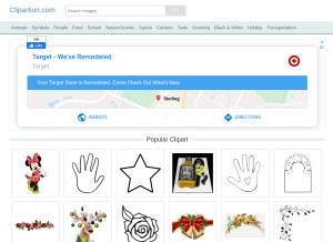 How clipartion.com looks like on a tablet such as an iPad.