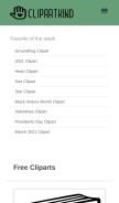 How clipartkind.com looks like on a mobile device such as an iPhone.