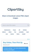 How clipartsky.com looks like on a mobile device such as an iPhone.