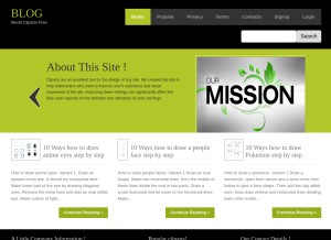 How clipartsworld.com looks like on a tablet such as an iPad.