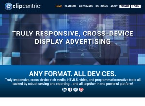 How clipcentric.com looks like on a tablet such as an iPad.
