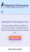 How clippingoutsource.com looks like on a mobile device such as an iPhone.
