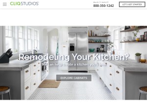 How cliqstudios.com looks like on a tablet such as an iPad.