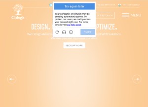 How clixlogix.com looks like on a tablet such as an iPad.