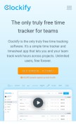 How clockify.me looks like on a mobile device such as an iPhone.