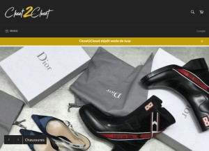 How closet2closet.eu looks like on a tablet such as an iPad.