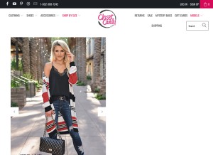 How closetcandy.com looks like on a tablet such as an iPad.