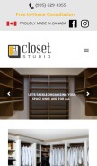 How closetstudio.ca looks like on a mobile device such as an iPhone.