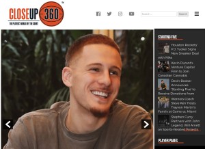 How closeup360.com looks like on a tablet such as an iPad.