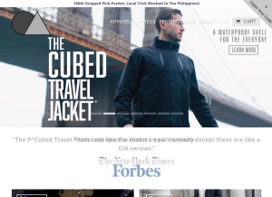 How clothingarts.com looks like on a tablet such as an iPad.