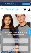 How clothingshoponline.com looks like on a mobile device such as an iPhone.
