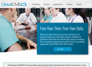 How cloud-cme.com looks like on a tablet such as an iPad.