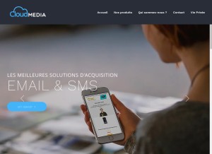 How cloud-media.fr looks like on a tablet such as an iPad.