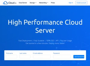 How cloud.dk looks like on a tablet such as an iPad.