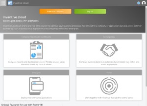 How cloud.invantive.com looks like on a tablet such as an iPad.