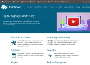 How cloud.show looks like on a tablet such as an iPad.