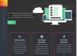How cloud9i.co.uk looks like on a tablet such as an iPad.