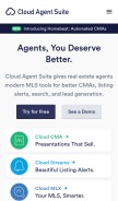 How cloudagentsuite.com looks like on a mobile device such as an iPhone.