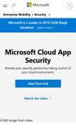How cloudappsecurity.com looks like on a mobile device such as an iPhone.