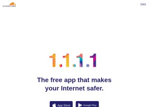 How cloudflare-dns.com looks like on a tablet such as an iPad.