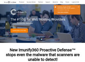 How cloudlinux.com looks like on a tablet such as an iPad.