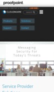 How cloudmark.com looks like on a mobile device such as an iPhone.