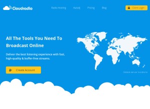 How cloudrad.io looks like on a tablet such as an iPad.