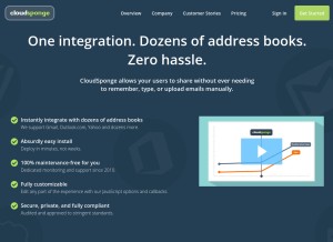 How cloudsponge.com looks like on a tablet such as an iPad.