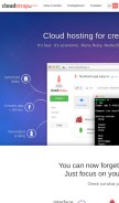 How cloudstrap.io looks like on a mobile device such as an iPhone.