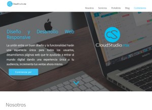 How cloudstudio.mx looks like on a tablet such as an iPad.