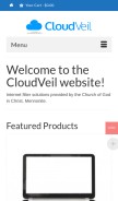 How cloudveil.org looks like on a mobile device such as an iPhone.