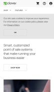 How clover.com looks like on a mobile device such as an iPhone.