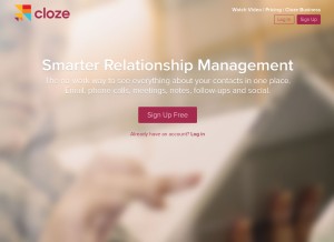 How cloze.com looks like on a tablet such as an iPad.