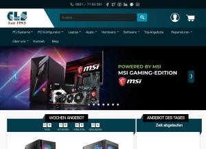 How cls-computer.de looks like on a tablet such as an iPad.