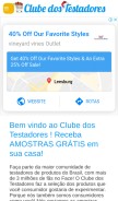 How clubedostestadores.com looks like on a mobile device such as an iPhone.