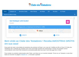 How clubedostestadores.com looks like on a tablet such as an iPad.