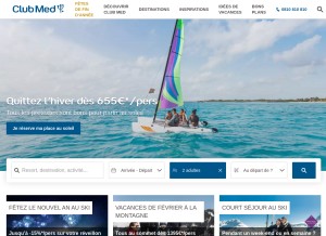 How clubmed.fr looks like on a tablet such as an iPad.