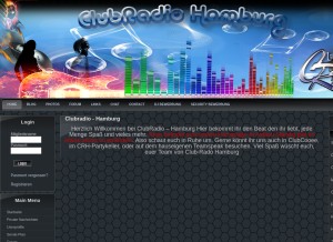 How clubradio-hamburg.de looks like on a tablet such as an iPad.