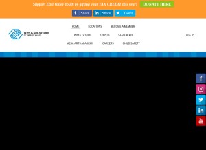 How clubzona.org looks like on a tablet such as an iPad.