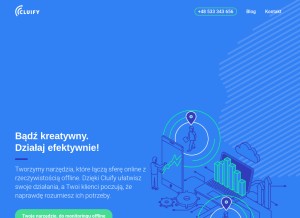 How cluify.com looks like on a tablet such as an iPad.