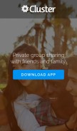 How cluster.co looks like on a mobile device such as an iPhone.