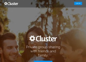 How cluster.co looks like on a tablet such as an iPad.