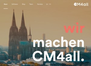 How cm4all.net looks like on a tablet such as an iPad.